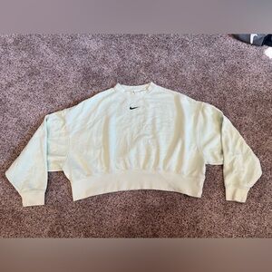 Nike Mint Green Cropped Sweatshirt